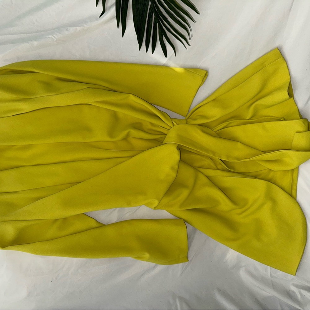 Vibrant Yellow Wrap Dress - Small - Picture 5 of 13